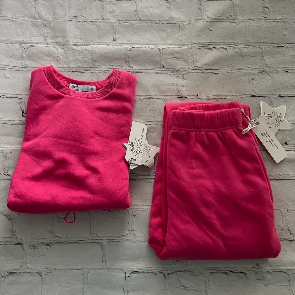 Roma Concept by Rosee Fleece Jogger & Crop Top Set